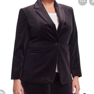 Marina Rinaldi Black Velour Blazer NWT- size 16